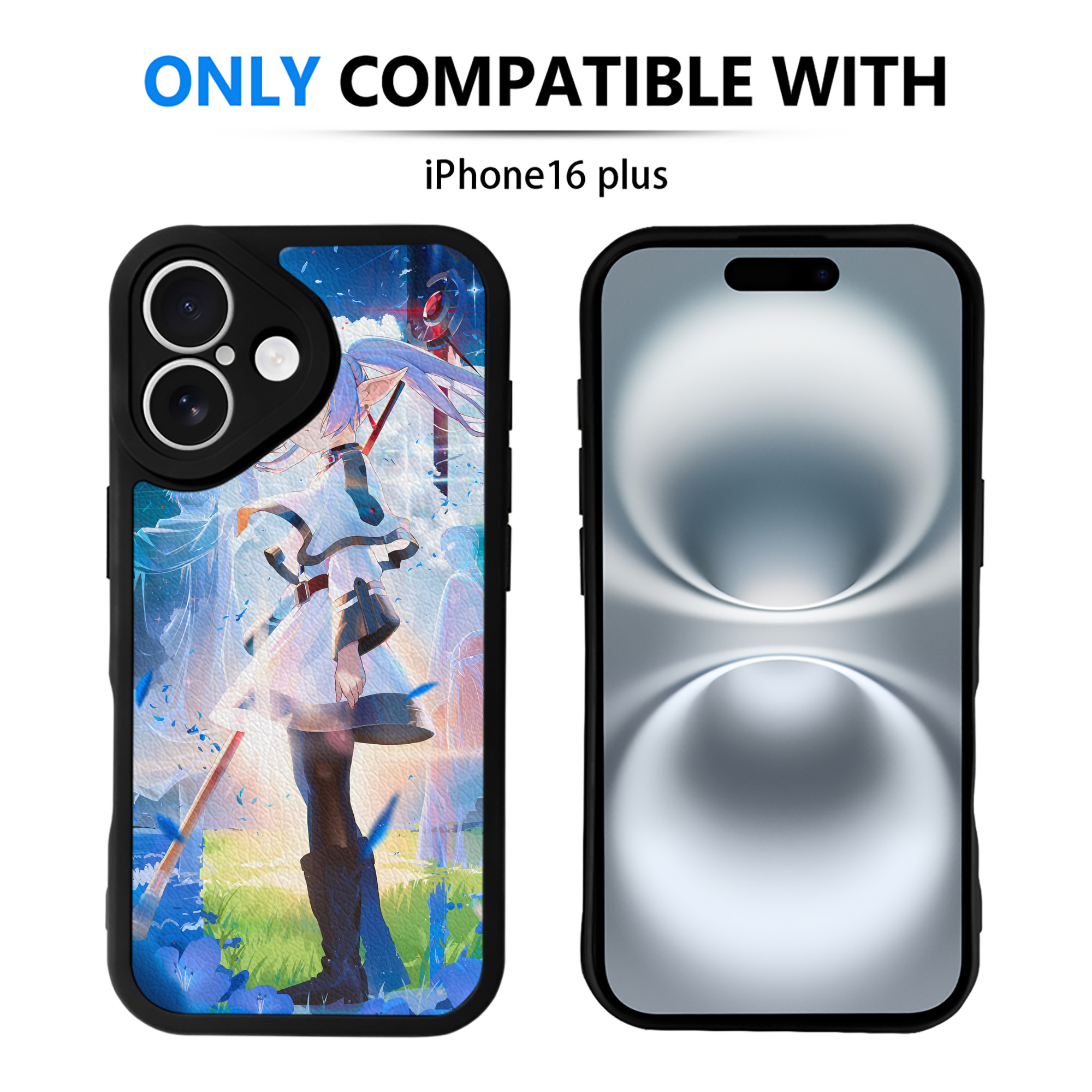 （画像用） 葬送のフリーレン Frieren 【iPhone 16シリーズ対応】シリコンスマホケース（レザー調） 材質：シリコン